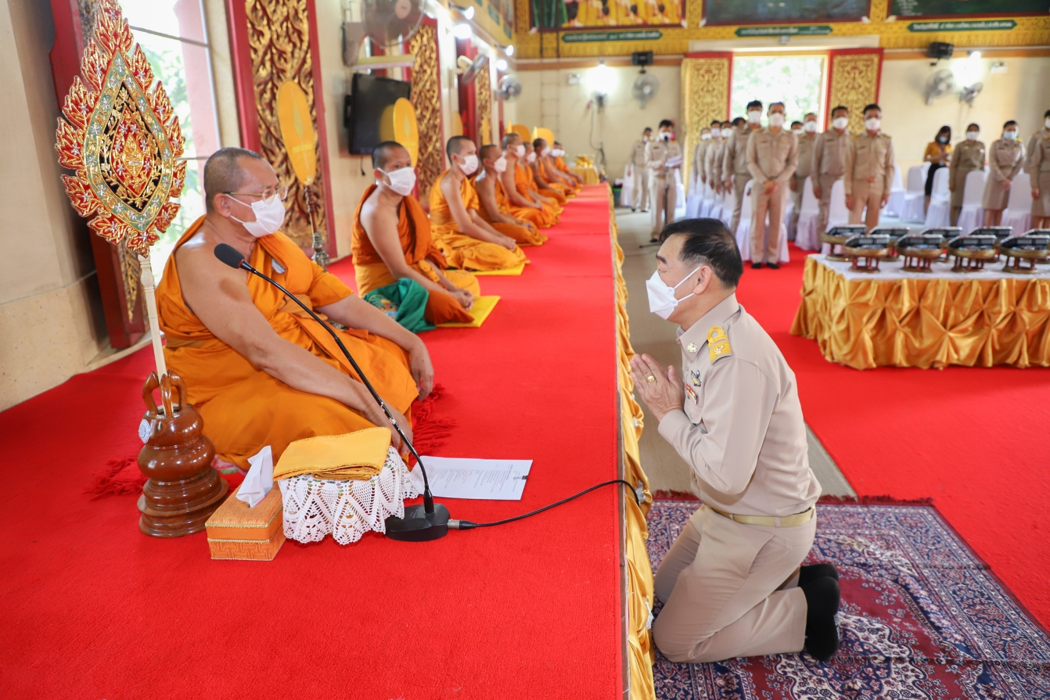 กำแพงเพชร เมืองมรดกโลก : พช.กำแพงเพชร ร่วมพิธีถวายภัตตาหาร และสิ่งของพระราชทาน ของพระบาทสมเด็จพระเจ้าอยู่หัว แด่พระภิกษุ สามเณร ในการสอบบาลีสนามหลวง ครั้งที่ 1 วันที่สาม