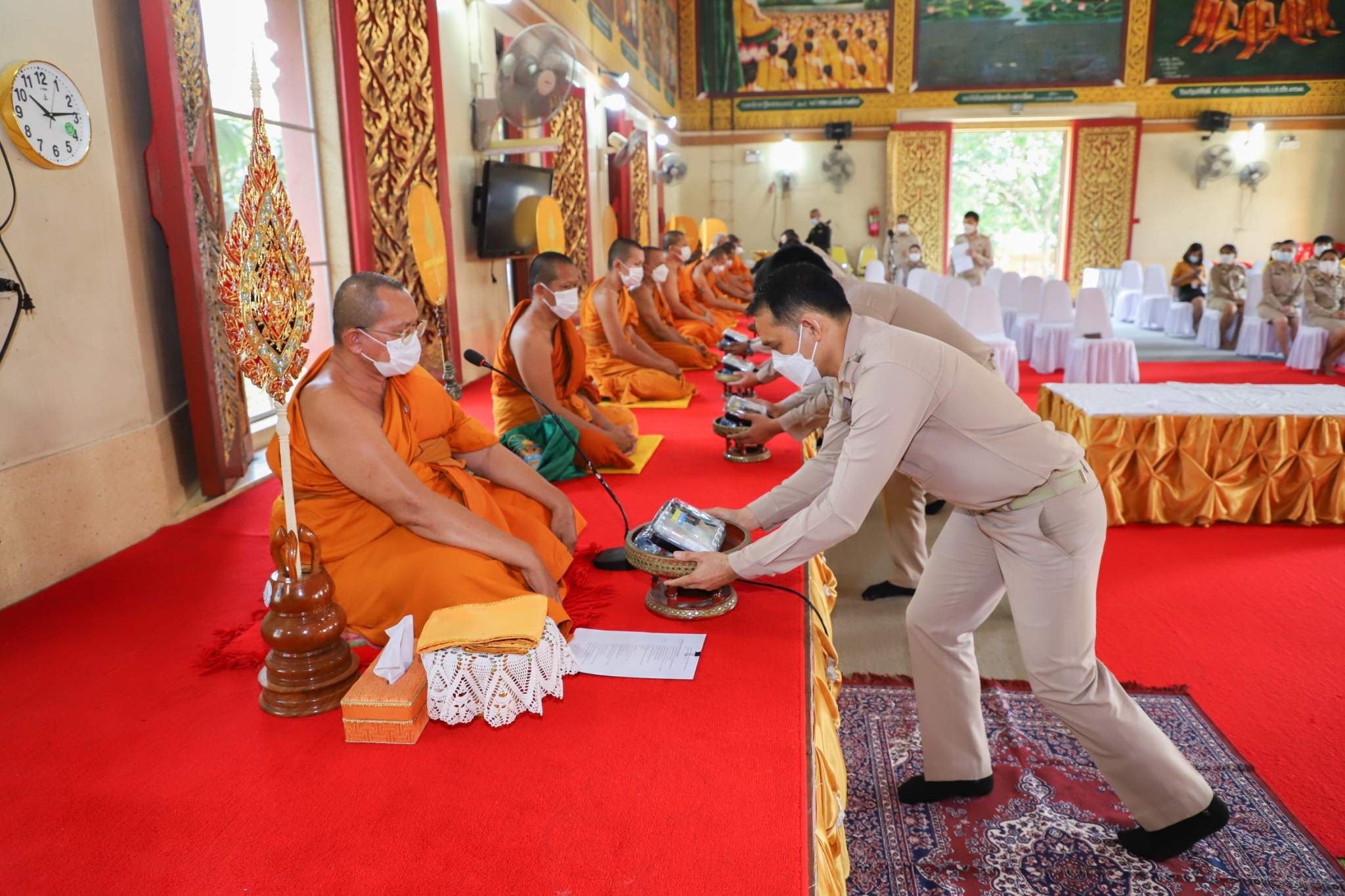 กำแพงเพชร เมืองมรดกโลก : พช.กำแพงเพชร ร่วมพิธีถวายภัตตาหาร และสิ่งของพระราชทาน ของพระบาทสมเด็จพระเจ้าอยู่หัว แด่พระภิกษุ สามเณร ในการสอบบาลีสนามหลวง ครั้งที่ 1 วันที่สาม