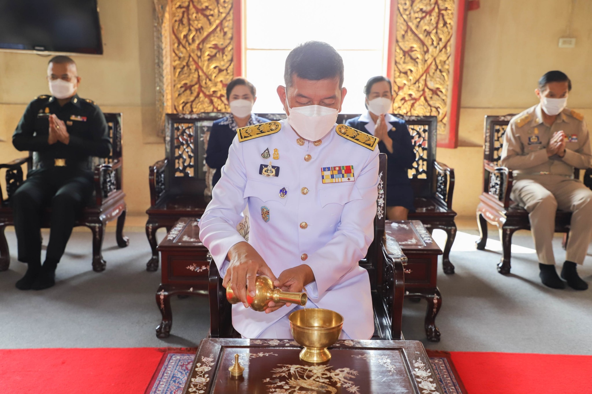 กำแพงเพชร เมืองมรดกโลก : พช.กำแพงเพชร ร่วมพิธีถวายภัตตาหาร และสิ่งของพระราชทาน ของพระบาทสมเด็จพระเจ้าอยู่หัว แด่พระภิกษุ สามเณร ในการสอบบาลีสนามหลวง ครั้งที่ 1