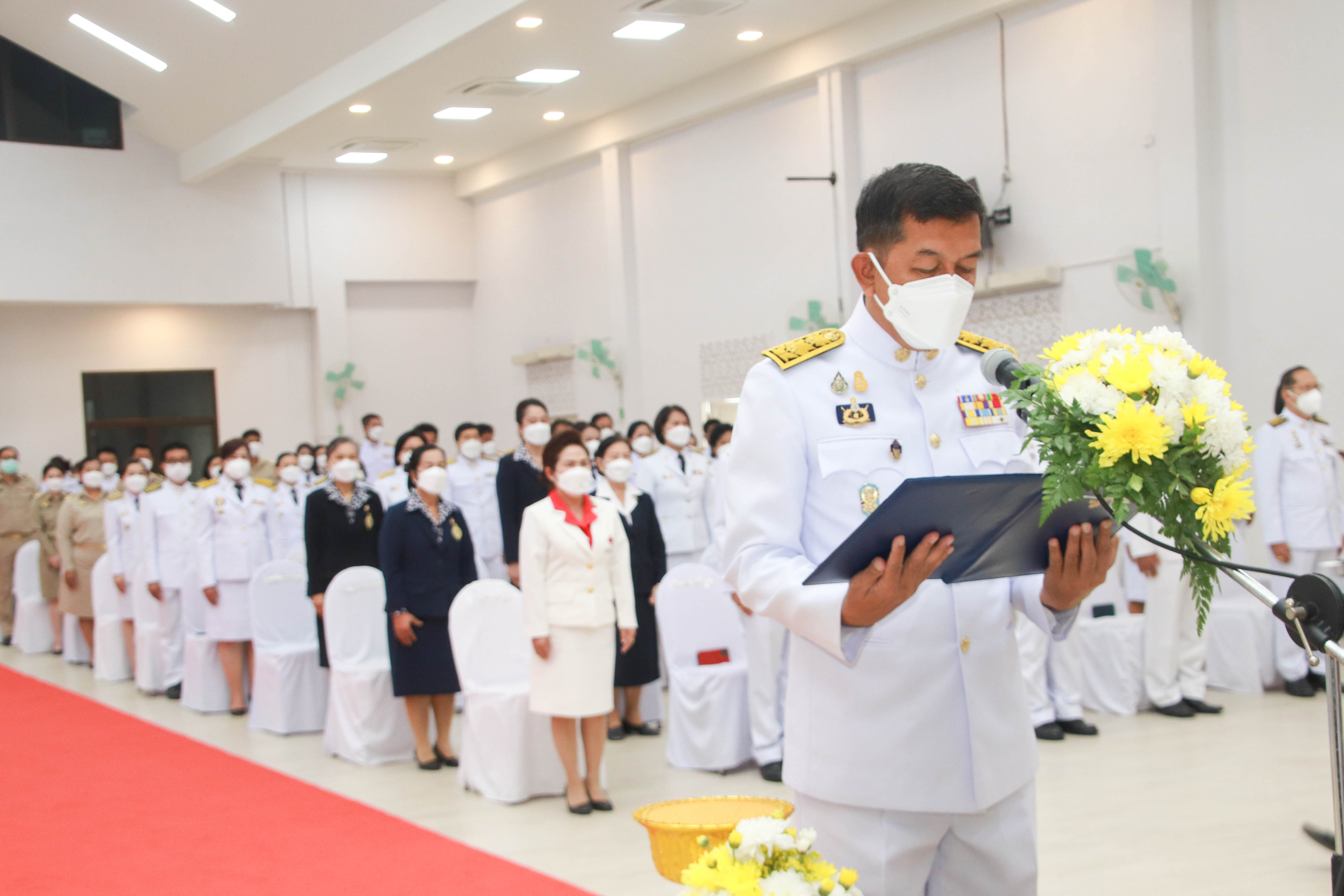 กำแพงเพชร เมืองมรดกโลก : พช.กำแพงเพชร ร่วมพิธีวางพานพุ่มฯและวันมาตรฐานฝีมือแรงงานแห่งชาติ ประจำปี 2565
