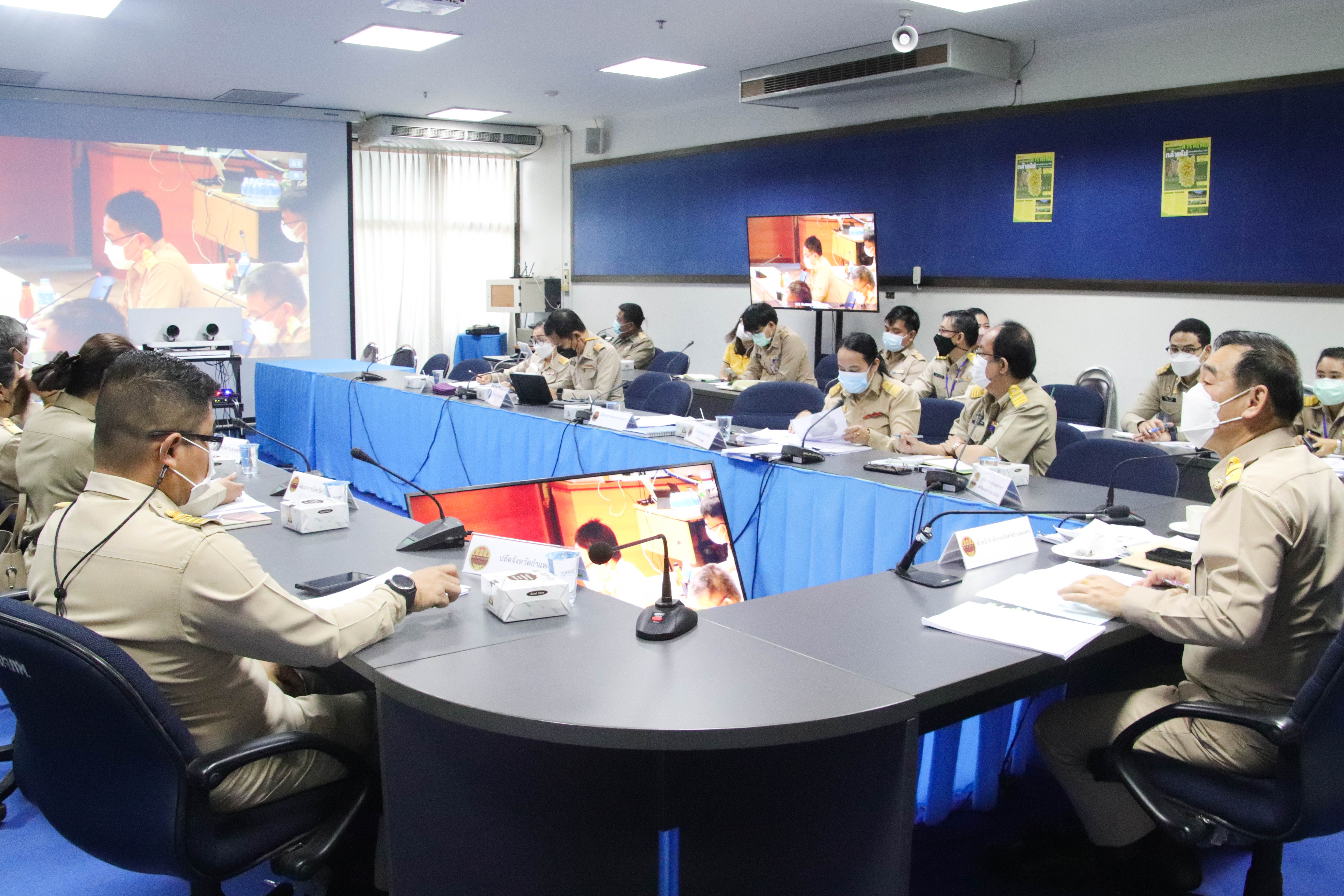 พช.กำแพงเพชร ร่วมประชุมขับเคลื่อนและติดตามนโยบายของรัฐบาล และภารกิจสำคัญของสำนักงานปลัดกระทรวงมหาดไทยฯ เดือนมีนาคม 2565