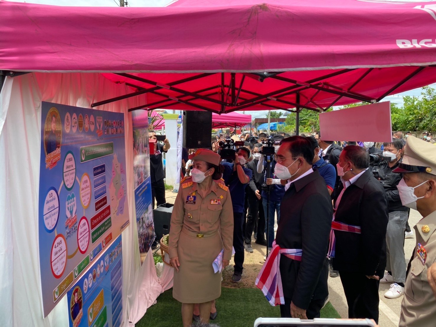 พช.กำแพงเพชร และภาคีเครือข่าย ร่วมต้อนรับนายกรัฐมนตรีและออกบูธนิทรรศการผลการดำเนินงานการขจัดความยากจนฯ จังหวัดกำแพงเพชร