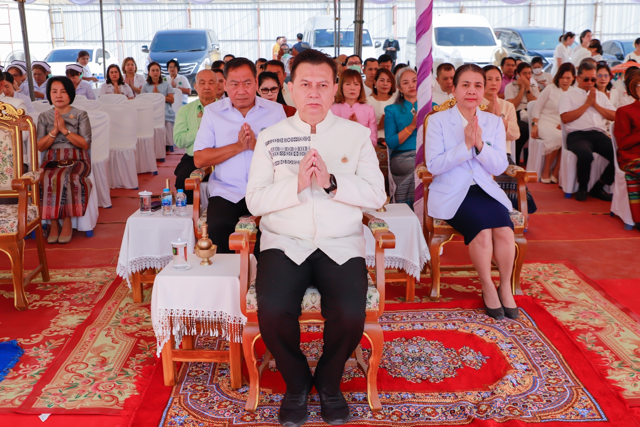 พช.กำแพงเพชร ร่วมพิธีวางศิลาฤกษ์อาคารอุบัติเหตุฉุกเฉิน ผู้ป่วยนอกและบำบัดรักษา โรงพยาบาลกำแพงเพชร