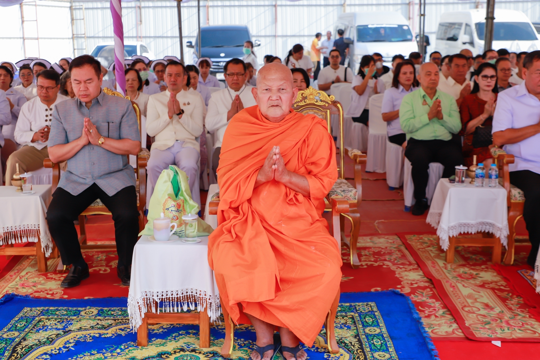 พช.กำแพงเพชร ร่วมพิธีวางศิลาฤกษ์อาคารอุบัติเหตุฉุกเฉิน ผู้ป่วยนอกและบำบัดรักษา โรงพยาบาลกำแพงเพชร