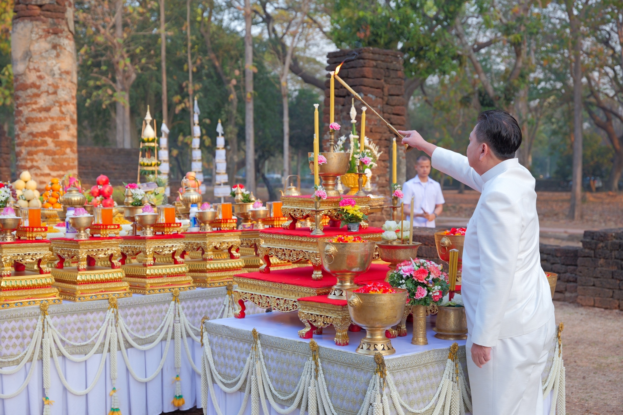 พช.กำแพงเพชร ร่วมพิธีบวงสรวงอดีตกษัตริยาธิราช ในงานประเพณี “นบพระ-เล่นเพลง” และงานกาชาดจังหวัดกำแพงเพชร ประจำปี 2568