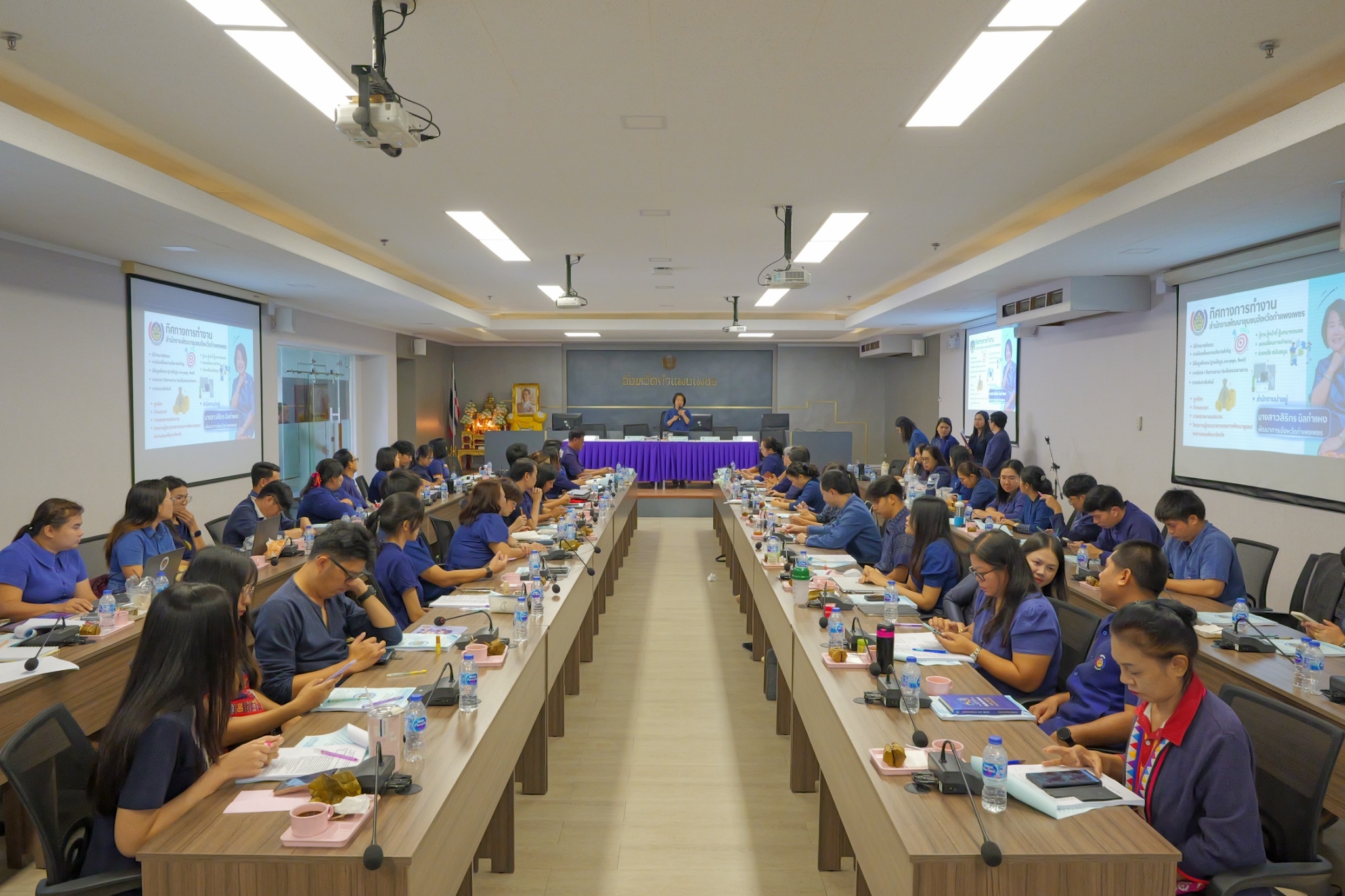 พช.กำแพงเพชร ดำเนินการประชุมเชิงปฏิบัติการ การดำเนินงานตัวชี้วัดตามมาตรการปรับปรุงประสิทธิภาพในการปฏิบัติราชการ และตัวชี้วัดการประเมินผลการปฏิบัติราชการ กรมการพัฒนาชุมชน ประจำปีงบประมาณ พ.ศ. 2568