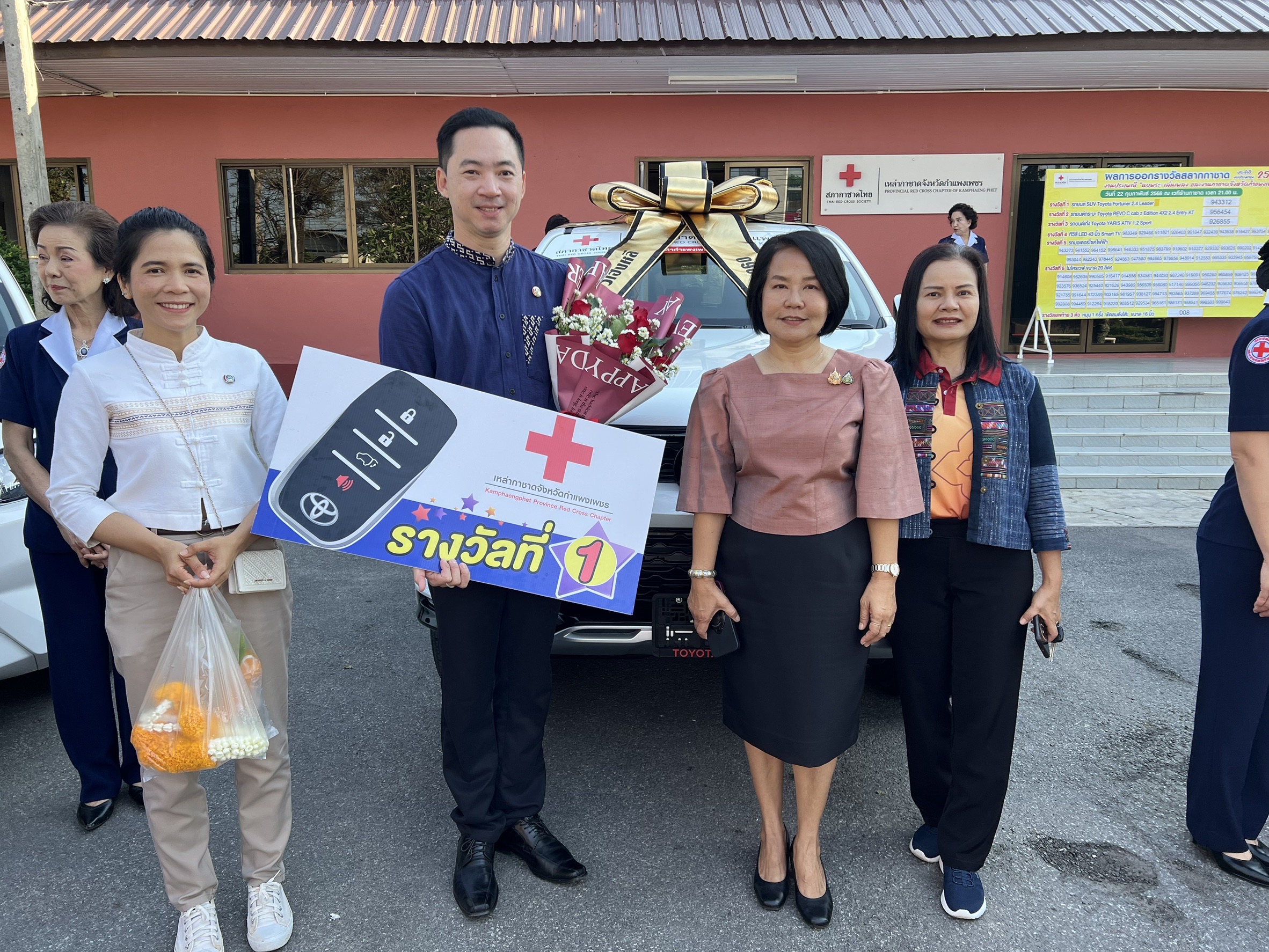 พช.กำแพงเพชร ร่วมพิธีมอบรางวัลสลากกาชาดประจำปี 2568 ให้กับผู้โชคดีที่ได้รับรางวัลใหญ่ ที่เข้าร่วมในกิจกรรม “สลากกาชาดการกุศล”กำแพงเพชร