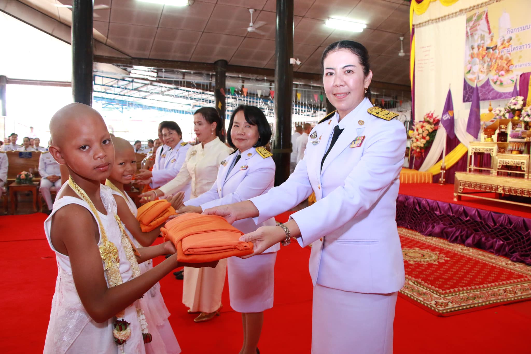 พช.กำแพงเพชร ร่วมพิธีบรรพชาสามเณร เฉลิมพระเกียรติสมเด็จพระกนิษฐาธิราชเจ้า กรมสมเด็จพระเทพรัตนราชสุดาฯ สยามบรมราชกุมารี