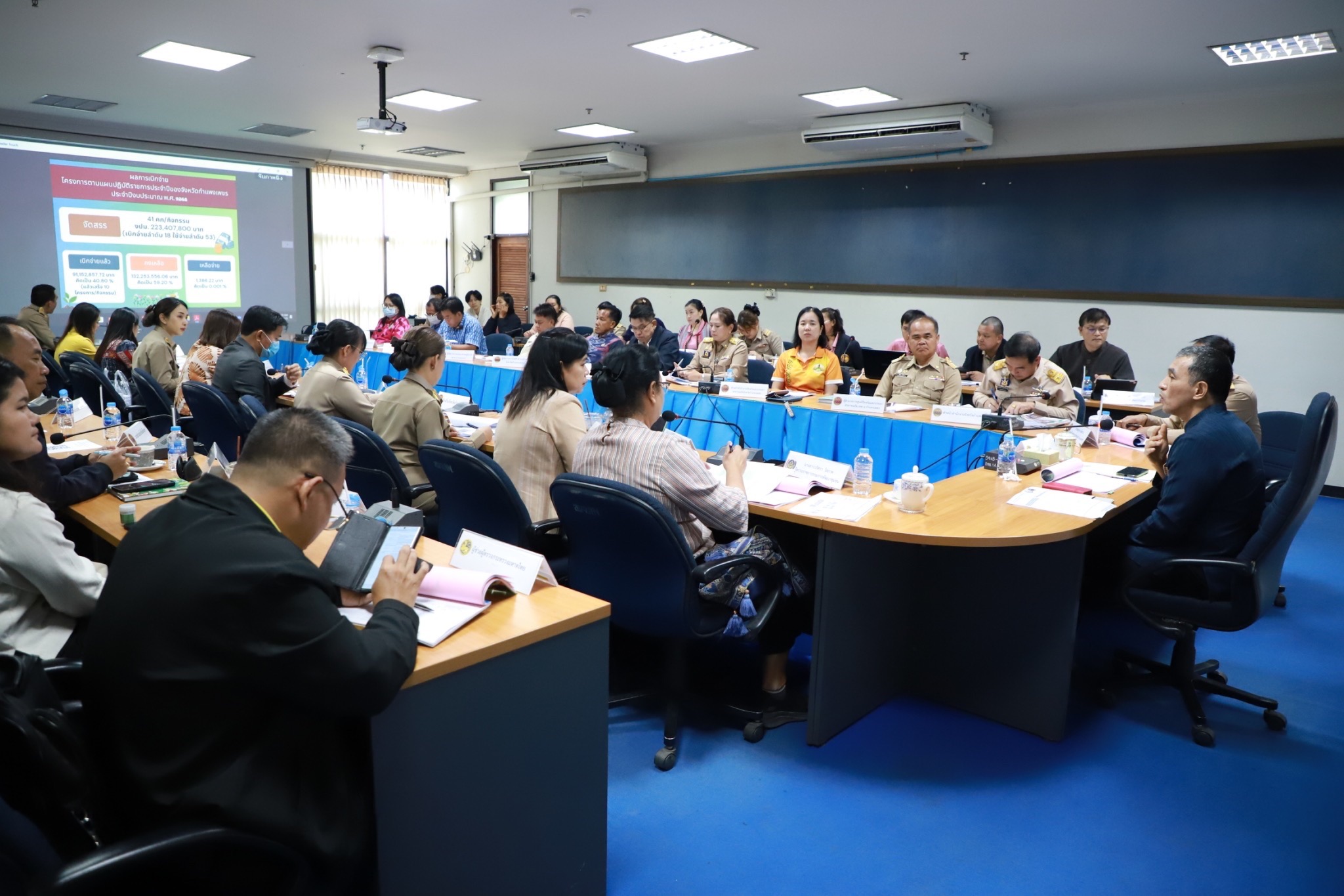 พช.กำแพงเพชร ร่วมประชุมติดตามนโยบายของรัฐบาล และภารกิจสำคัญของ กระทรวงมหาดไทย “สานงานต่อ ก่องานใหม่” ผ่านระบบวิดีทัศน์ทางไกล (vcs) สดจากห้องประชุมราชสีห์ ศาลาว่าการกระทรวงมหาดไทย